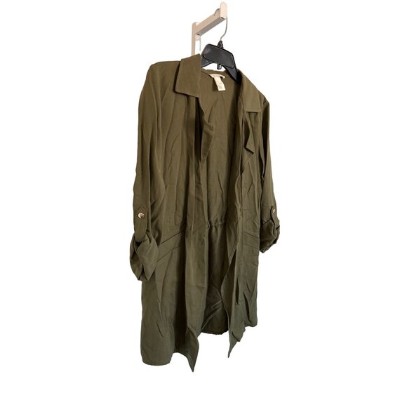 H&M Hunter Green Lyocell Duster Jacket - Picture 2 of 5